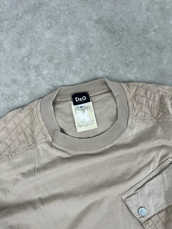 SS2003 Dolce & Gabbana Beige Cargo Military Longsleeve UuQMFyn 4