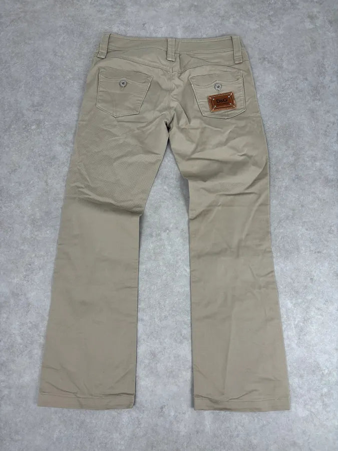 2000s Dolce & Gabbana Beige Cotton Cargo Chinos PpUhWTL 1