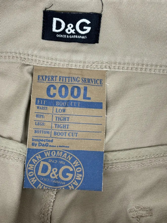 2000s Dolce & Gabbana Beige Cotton Cargo Chinos PpUhWTL 10