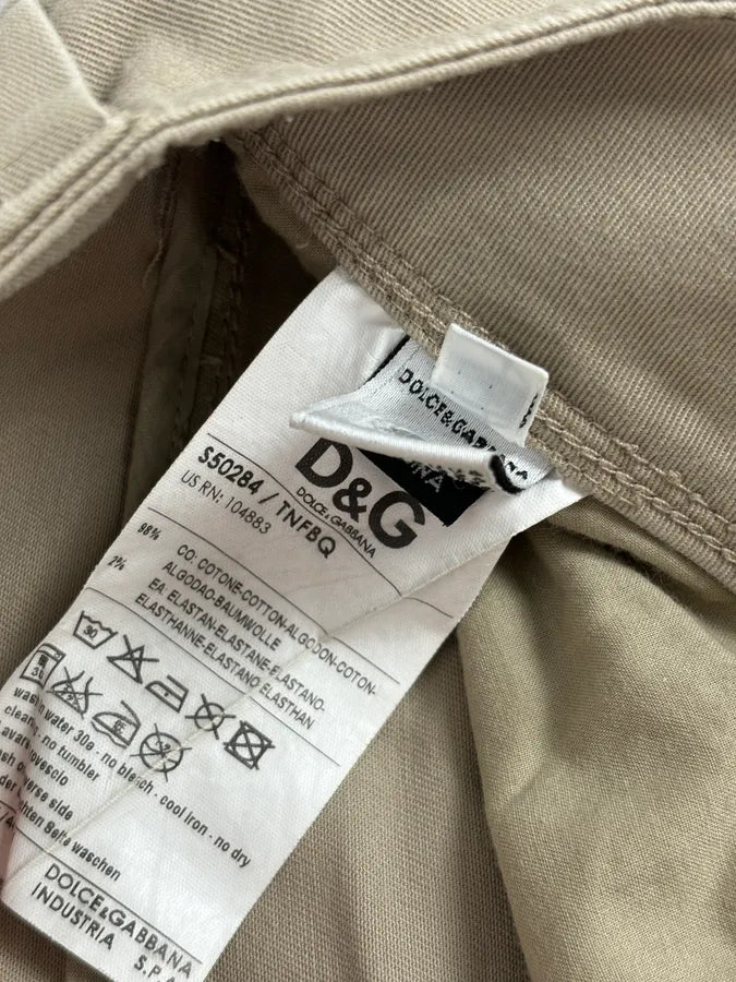 2000s Dolce & Gabbana Beige Cotton Cargo Chinos PpUhWTL 11