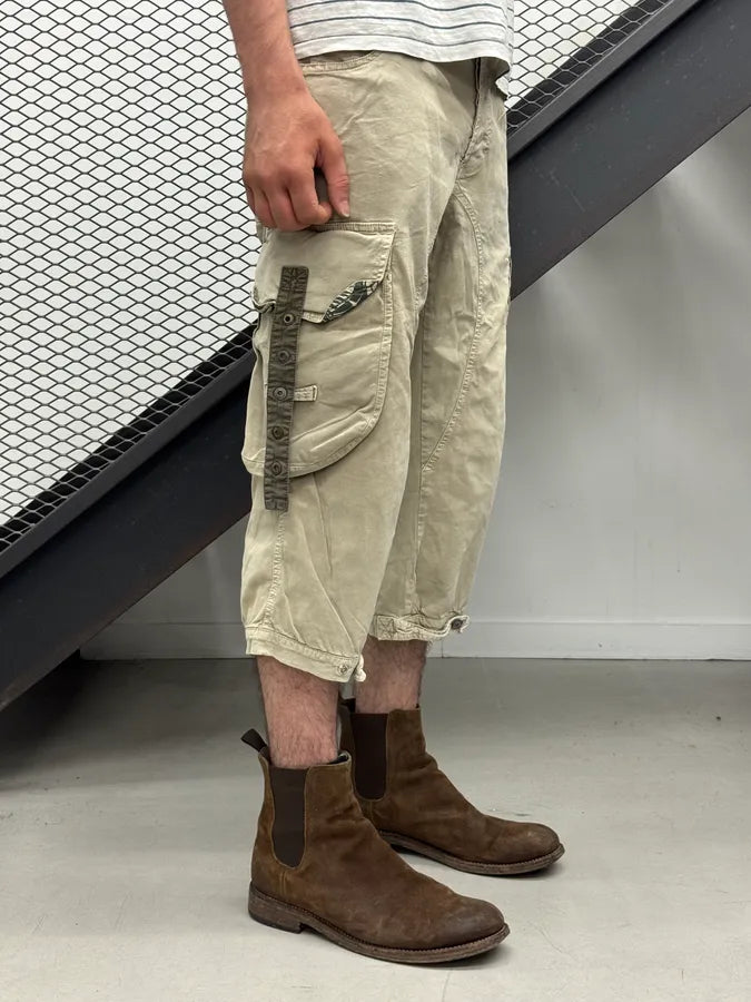 SS2004 Dolce & Gabbana Beige Aviator Parachute Cargo Shorts VCVVeNx 2