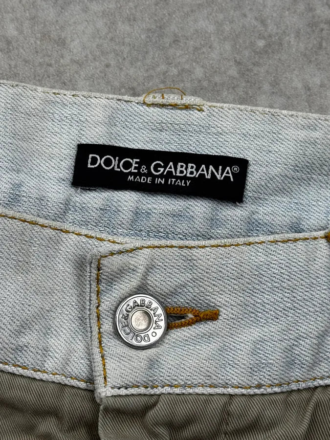 2000s Dolce & Gabbana Beige Denim Waist Chino Pants AVFOzSg 9