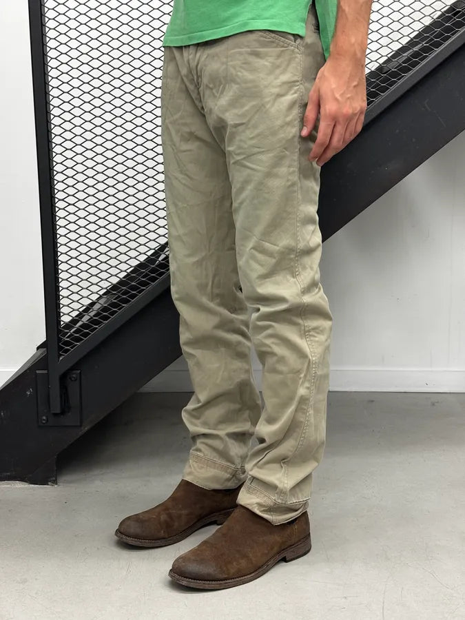 2000s Dolce & Gabbana Beige Denim Waist Chino Pants AVFOzSg 3