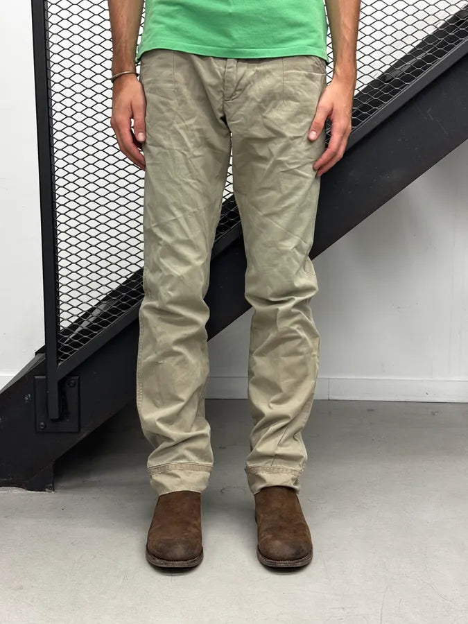 2000s Dolce & Gabbana Beige Denim Waist Chino Pants AVFOzSg 2