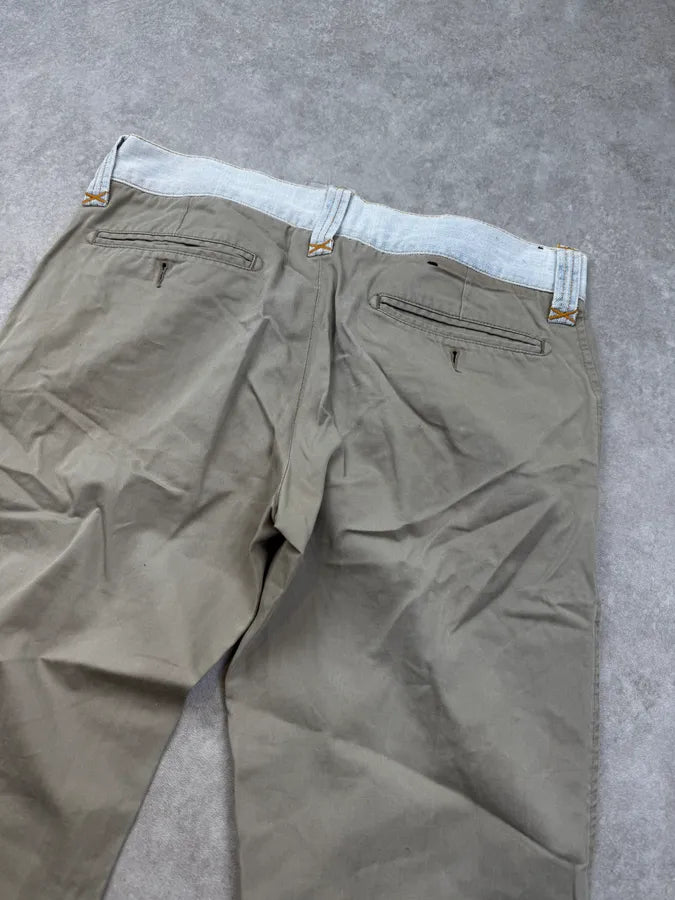 2000s Dolce & Gabbana Beige Denim Waist Chino Pants AVFOzSg 6