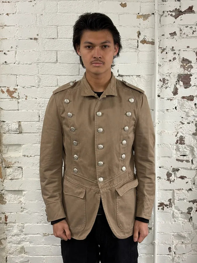 SS2008 Dolce & Gabbana Beige Double-Breasted Officer Napoleon Jacket aWKkMdt 2