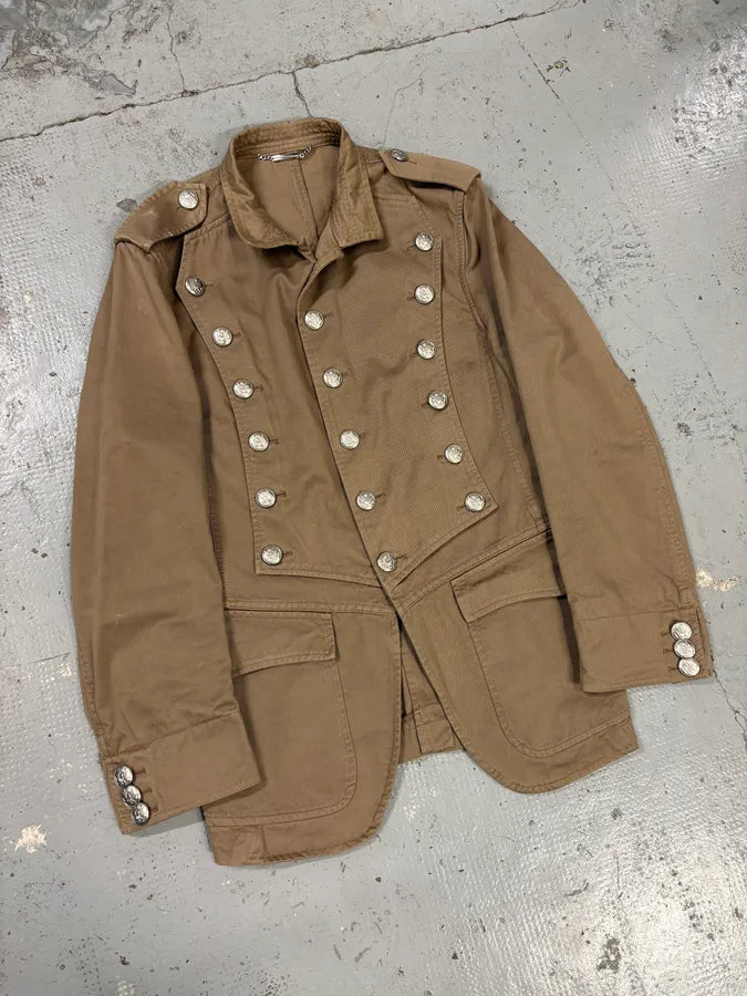 SS2008 Dolce & Gabbana Beige Double-Breasted Officer Napoleon Jacket aWKkMdt 4