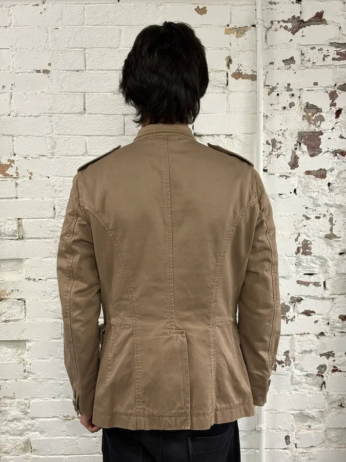 SS2008 Dolce & Gabbana Beige Double-Breasted Officer Napoleon Jacket aWKkMdt 3