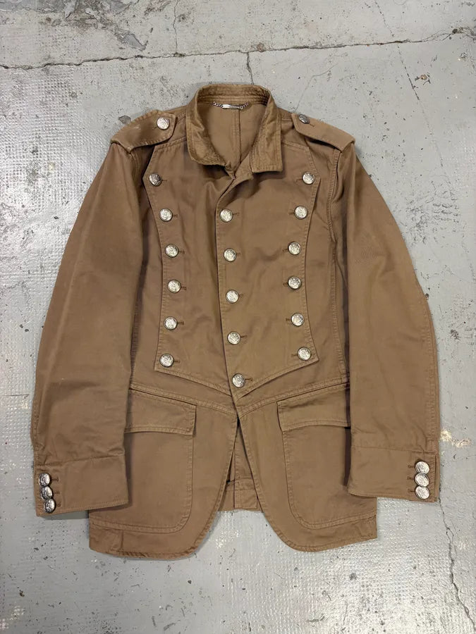 SS2008 Dolce & Gabbana Beige Double-Breasted Officer Napoleon Jacket aWKkMdt 0