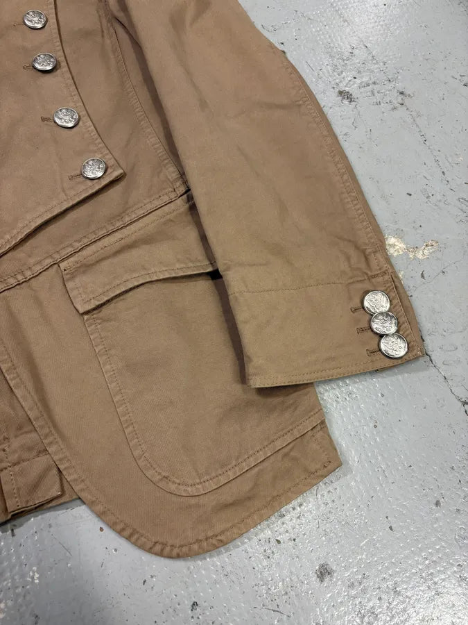 SS2008 Dolce & Gabbana Beige Double-Breasted Officer Napoleon Jacket aWKkMdt 8