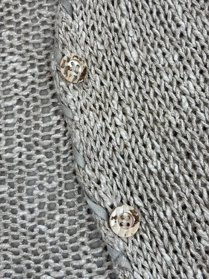 1990s Dolce & Gabbana Beige Fishnet Vest FNPIQgU 9