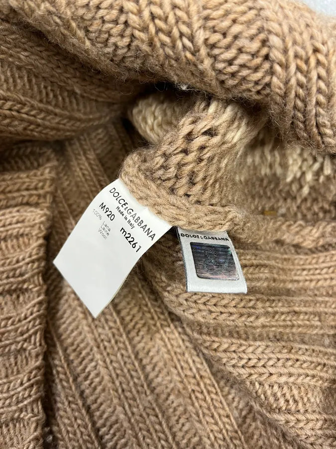 2000s Dolce & Gabbana Beige Houndstooth Sleeveless Sweater LSFvMnX 6