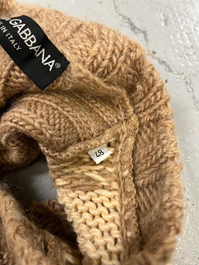 2000s Dolce & Gabbana Beige Houndstooth Sleeveless Sweater LSFvMnX 8