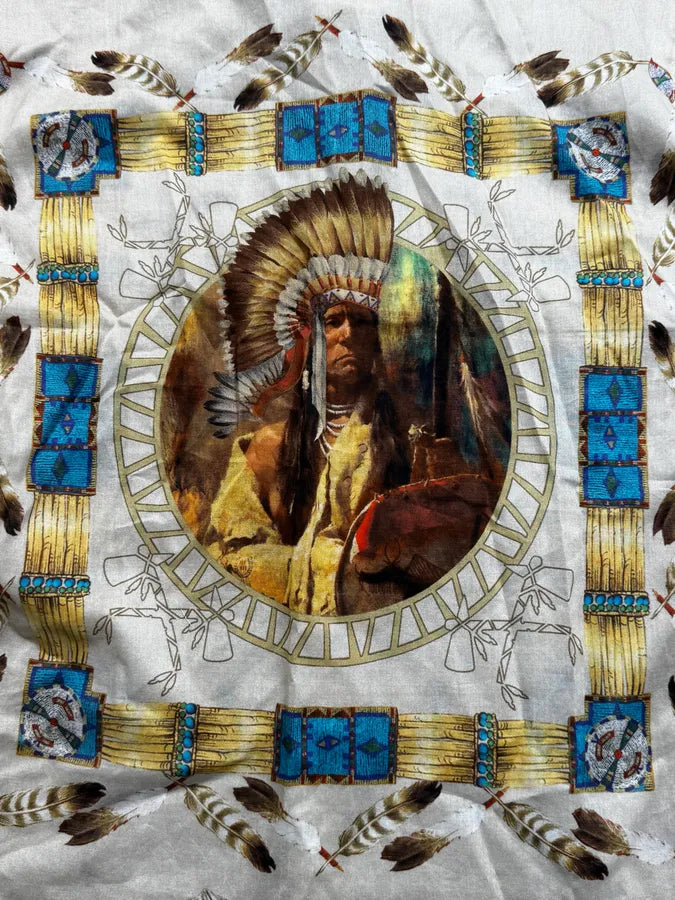 2000s Dolce & Gabbana Beige Iroquois Chief Portrait Shirt pXsnWHV 8