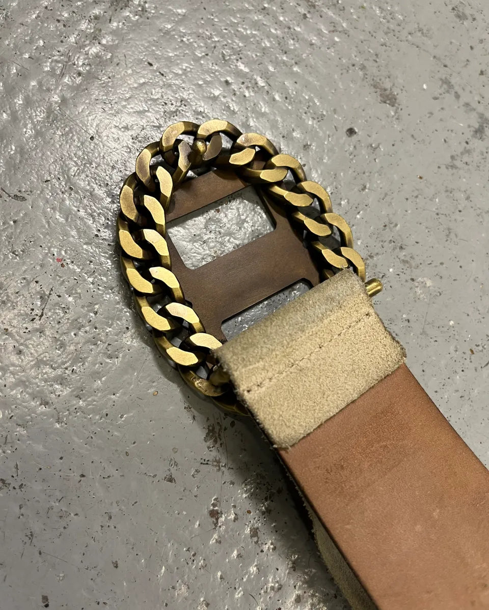 2000s Dolce & Gabbana Beige Leather Studded Belt ECxvEZk 7