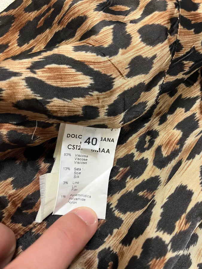 2000s Dolce & Gabbana Beige Linen Blazer Jacket MLIYaSg 8