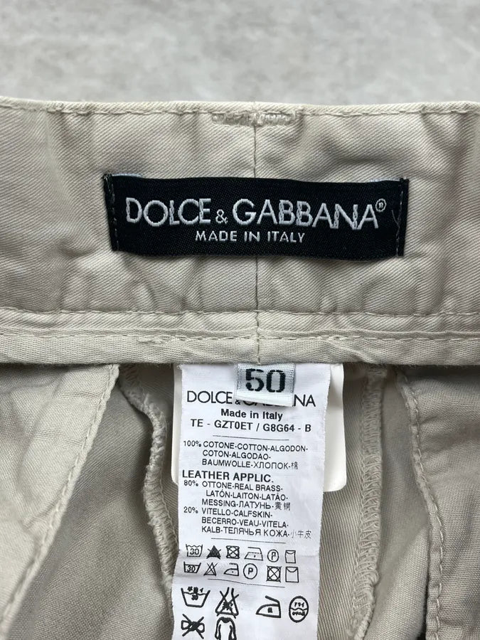 2000s Dolce & Gabbana Beige Multi Pocket Cargo Straight Pants PvyXqLF 10