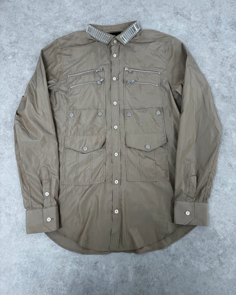 SS2008 Dolce & Gabbana Beige Multi-Zip Armor Shirt IOinASx 0