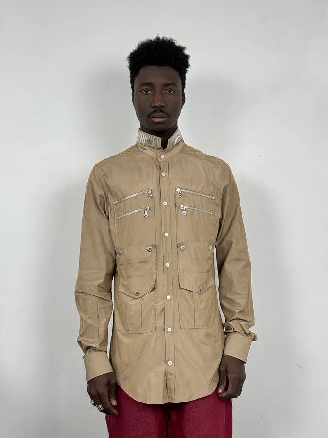 SS2008 Dolce & Gabbana Beige Multi-Zip Armor Shirt IOinASx 2