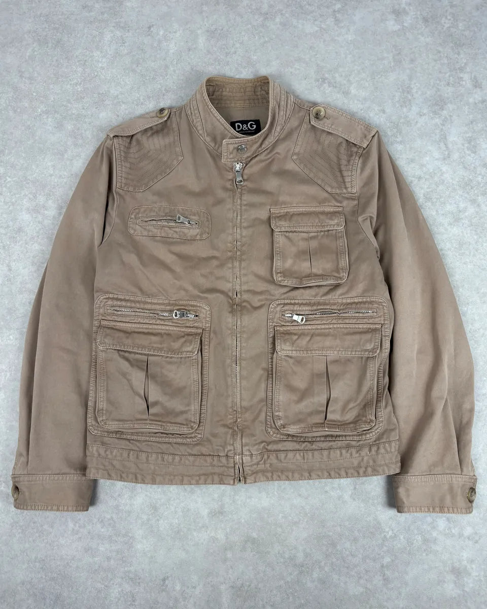 2000s Dolce & Gabbana Beige Multi-Zip Jacket QjsCHGv 0