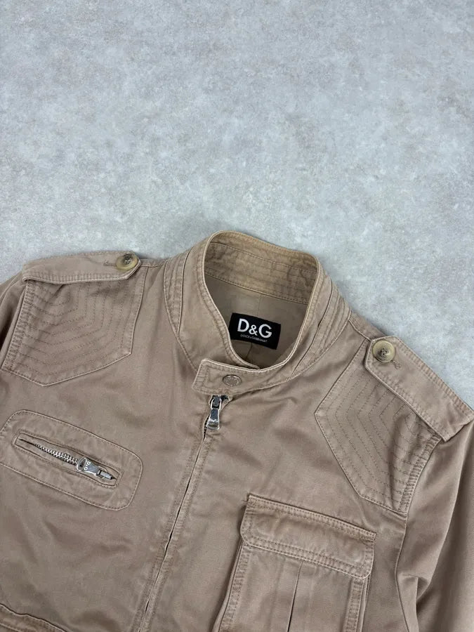 2000s Dolce & Gabbana Beige Multi-Zip Jacket QjsCHGv 3