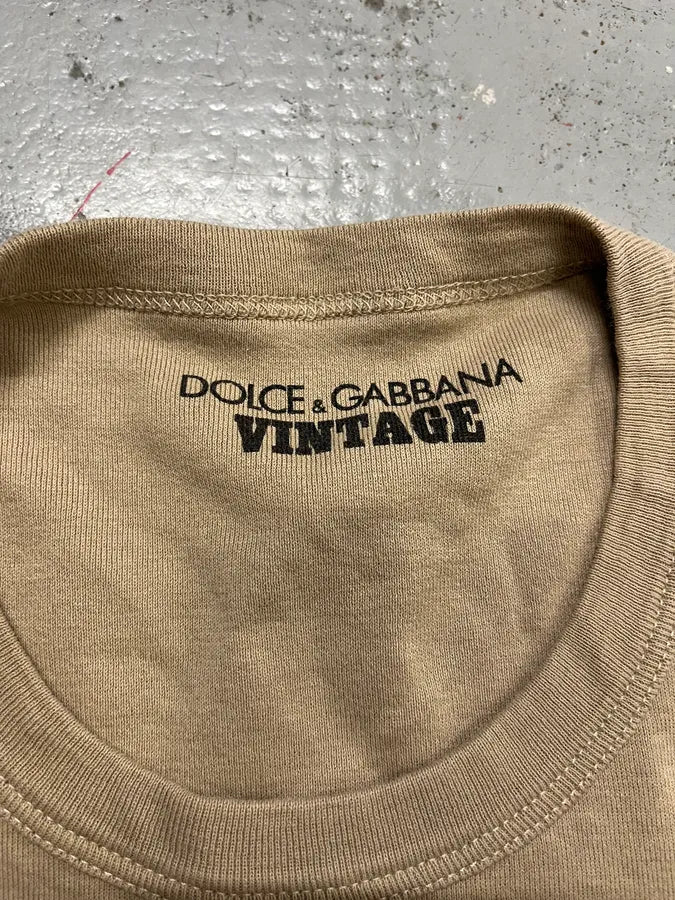 2000s Dolce & Gabbana Beige Playboy Graphic T-Shirt bKXgKYV 8