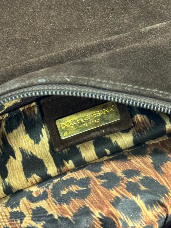 2000s Dolce & Gabbana Beige Shearling Fur Leather Waist Bag ajByChx 7