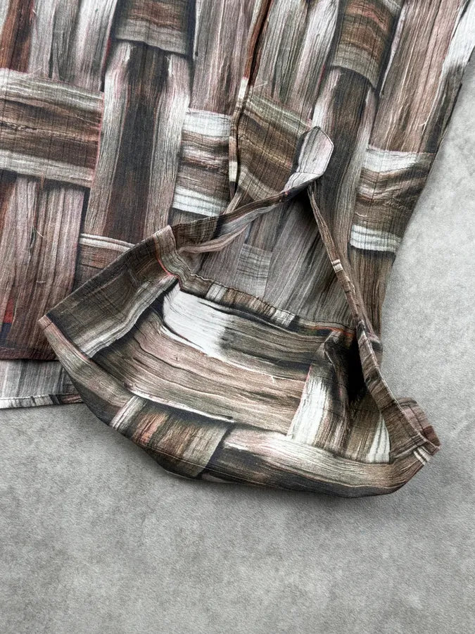 SS2002 Dolce & Gabbana Beige Trompe l’Oeil Framework Shirt mnMgNaD 13