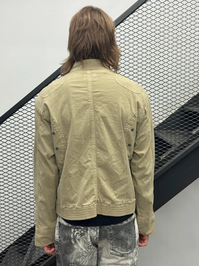 SS2004 Dolce & Gabbana Beige Straps Parachute Cargo Jacket xucdHze 1
