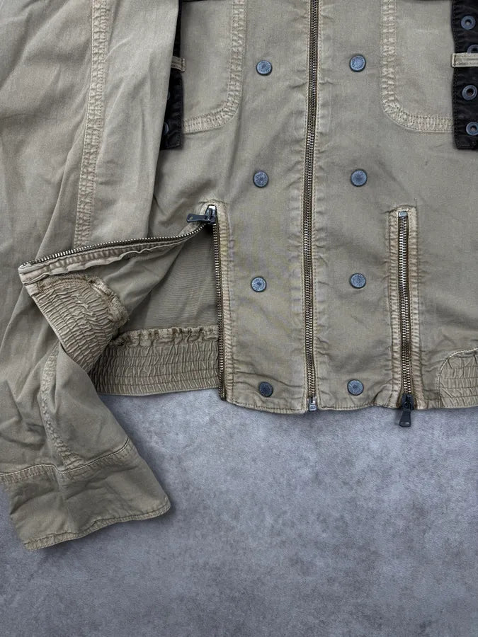 SS2004 Dolce & Gabbana Beige Straps Parachute Cargo Jacket xucdHze 10