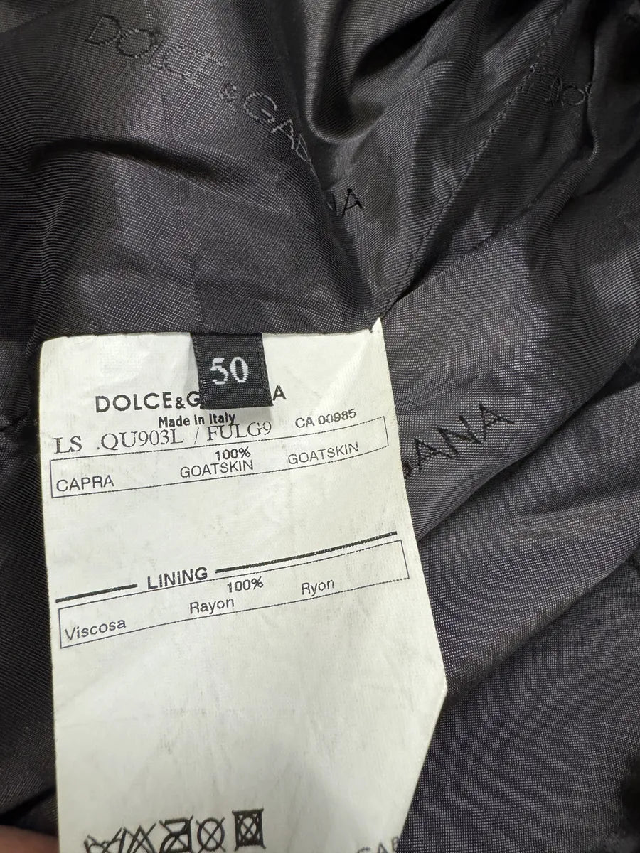 2000s Dolce & Gabbana Beige Suede Leather Jacket arECZHJ 8