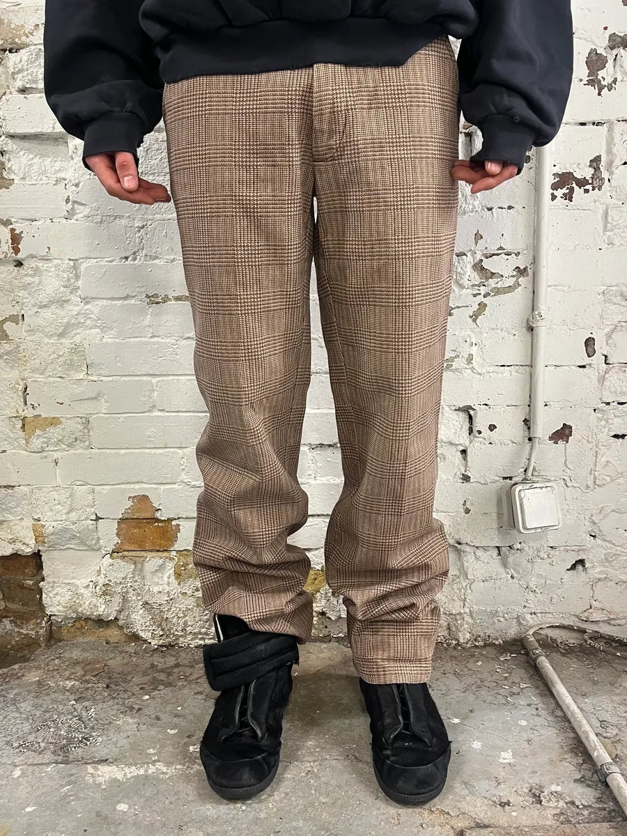 2000s Dolce & Gabbana Beige Tartan Pants VrsvRra 1