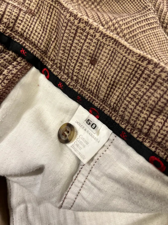 2000s Dolce & Gabbana Beige Tartan Pants VrsvRra 11