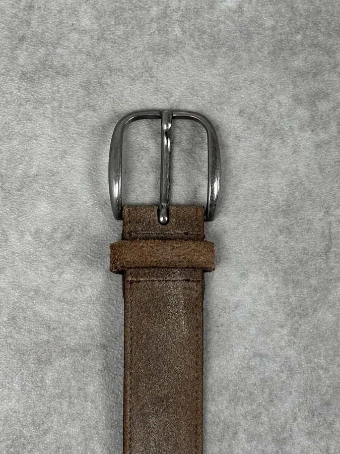 2000s Dolce & Gabbana Beige Taupe Classic Suede Belt rBFttgv 4