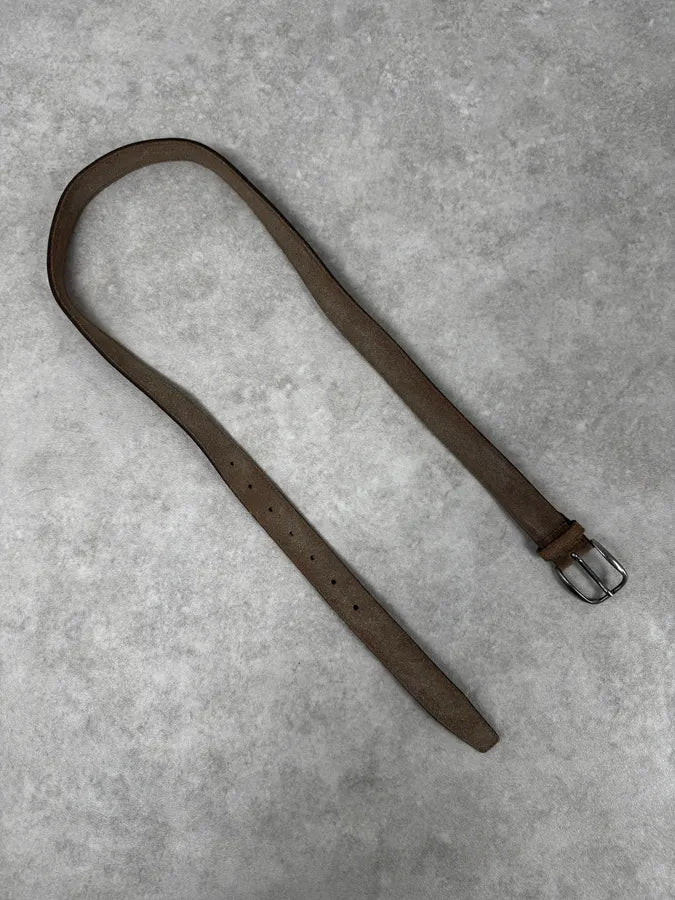 2000s Dolce & Gabbana Beige Taupe Classic Suede Belt rBFttgv 2