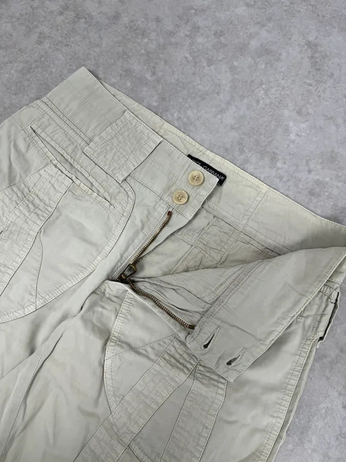 2000s Dolce & Gabbana Beige Utility Shorts  tQmKaFs 5