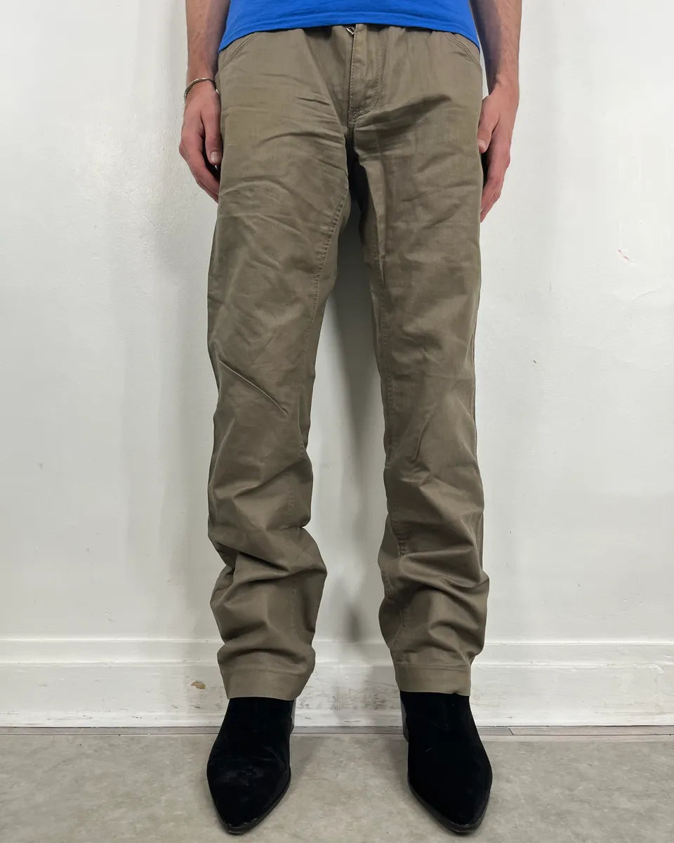 2000s Dolce & Gabbana Beige Waxed Pants nBECvvX 0