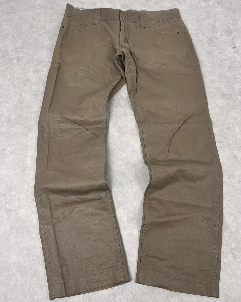 2000s Dolce & Gabbana Beige Waxed Pants nBECvvX 3