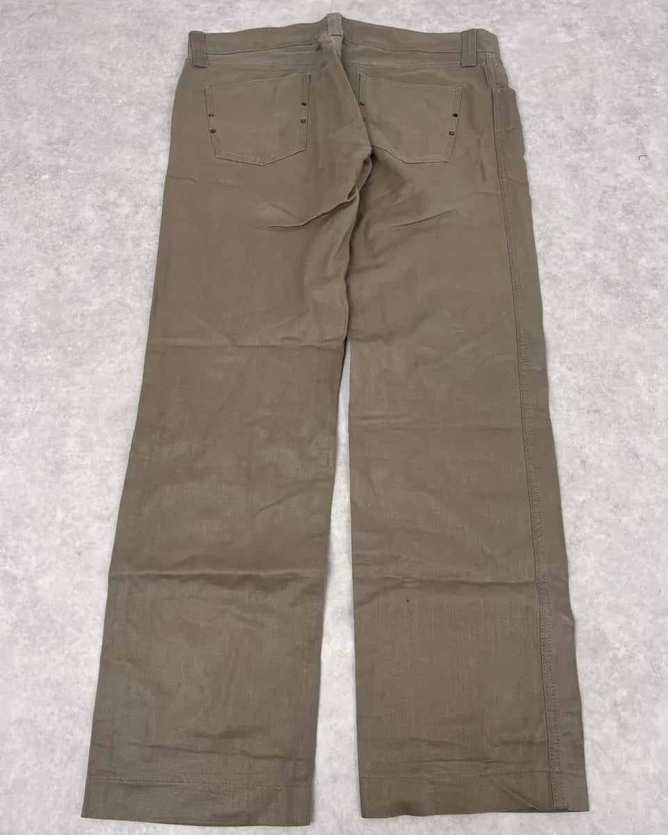 2000s Dolce & Gabbana Beige Waxed Pants nBECvvX 8