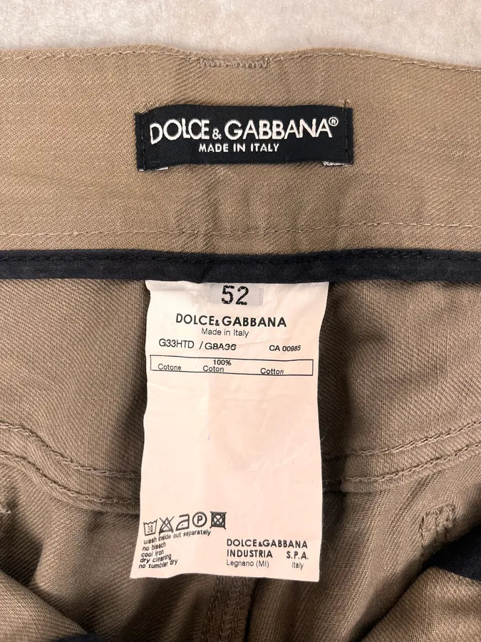 2000s Dolce & Gabbana Beige Waxed Pants nBECvvX 9