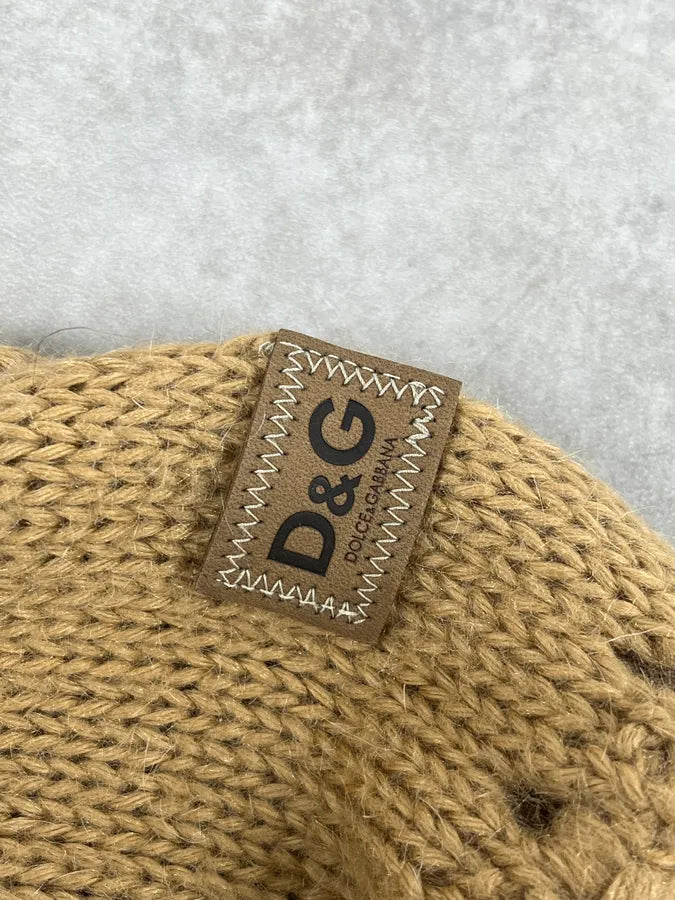 2000s Dolce & Gabbana Beige Wool Scarf QZSlWsE 4