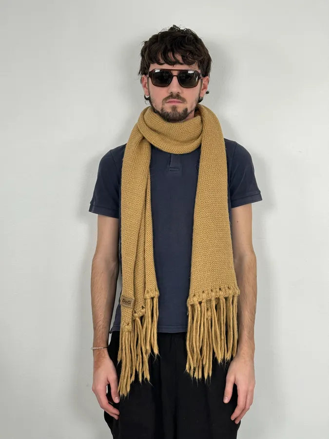 2000s Dolce & Gabbana Beige Wool Scarf QZSlWsE 1