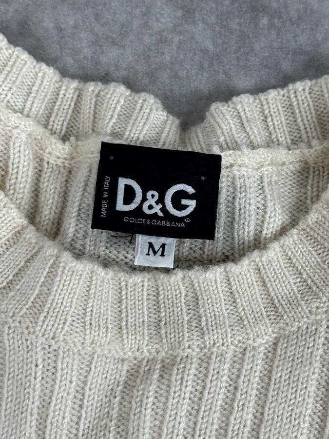 2000s Dolce & Gabbana Beige Wool Sweater elNuKJR 8
