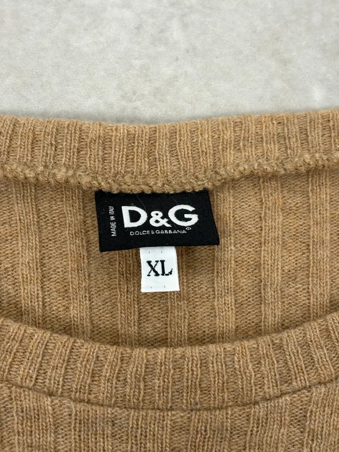2000s Dolce & Gabbana Beige Wool Sweater kGqDwXc 7
