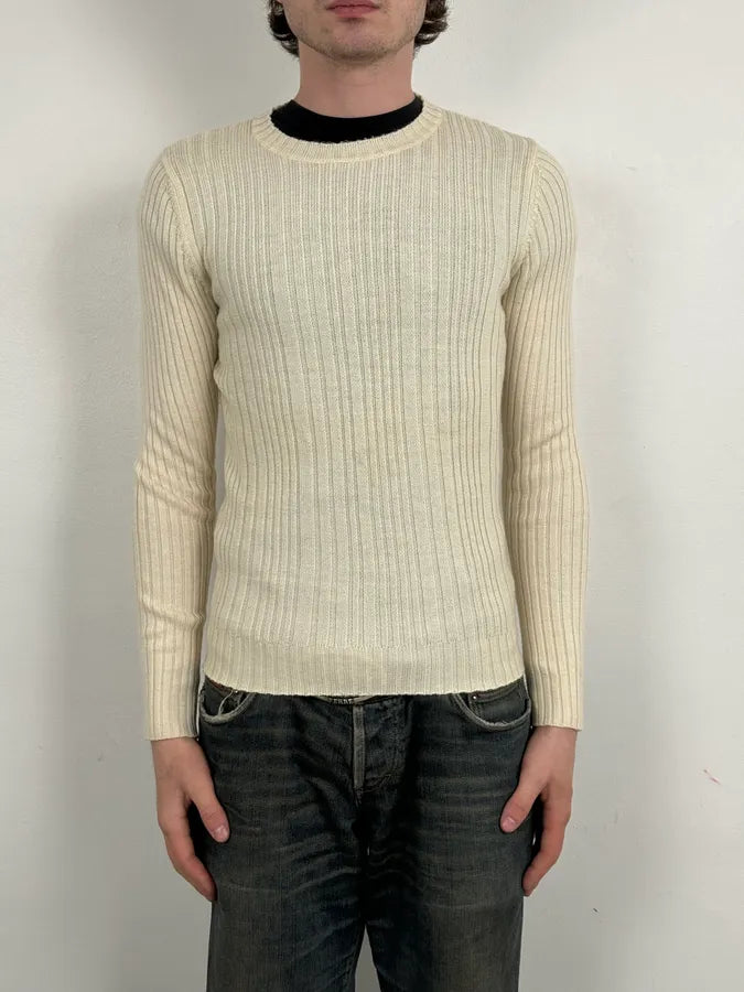 2000s Dolce & Gabbana Beige Wool Sweater elNuKJR 1
