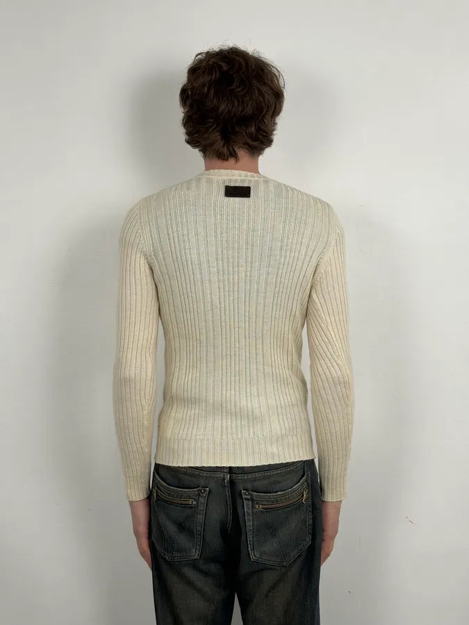 2000s Dolce & Gabbana Beige Wool Sweater elNuKJR 2