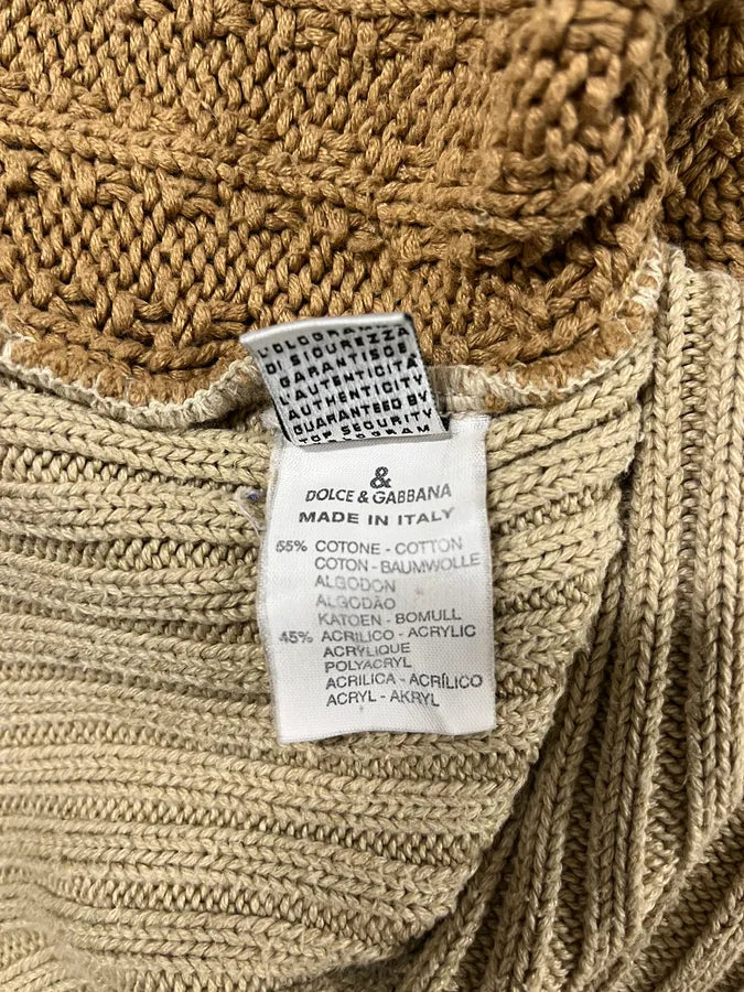 2000s Dolce & Gabbana Beige Wool Sweater (M/L) 10
