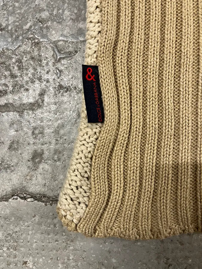 2000s Dolce & Gabbana Beige Wool Sweater (M/L) 6