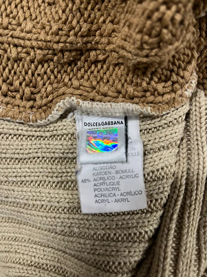 2000s Dolce & Gabbana Beige Wool Sweater (M/L) 9