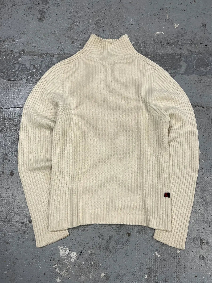 2000s Dolce & Gabbana Beige Wool Turtleneck Sweater iXEIMNO 0
